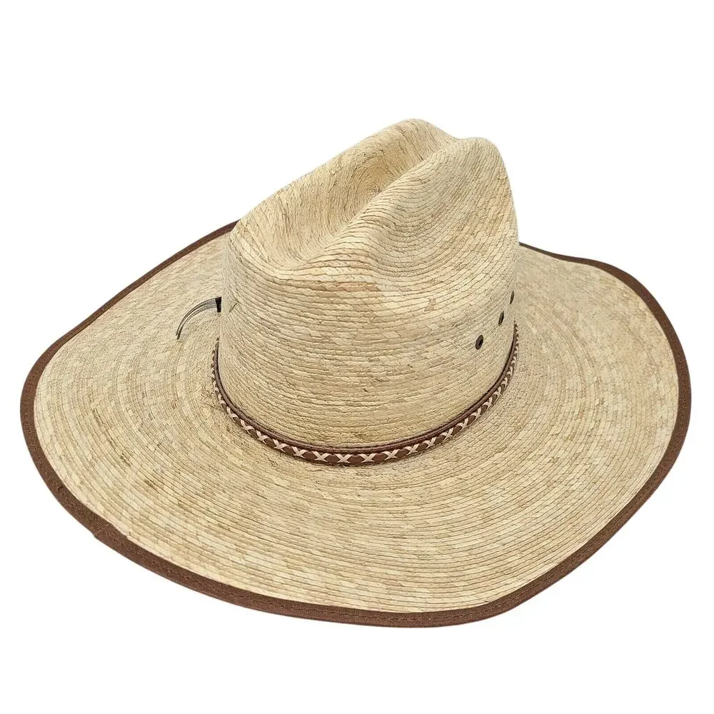 Mint Mens Resistol Genuine Mexican Palm Leaf Cowboy Straw Hat 7